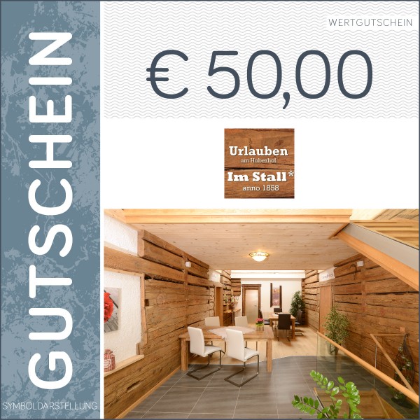 50 Euro Gutschein - Urlaub im Stall